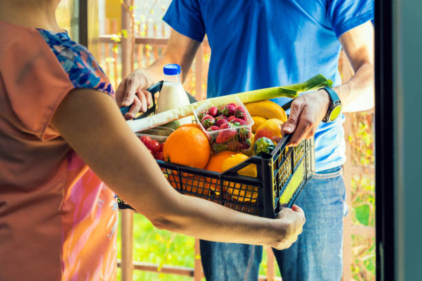 entrega de caja de frutas